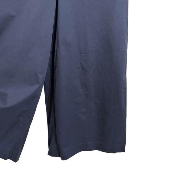 Theory Halientra Chino Wide-Leg Pants Cotton Blend Size 0 Navy #G0204217 - Picture 2 of 6
